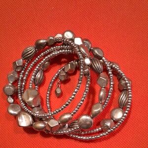 Silvertone Cleopatra Wrap Bracelet